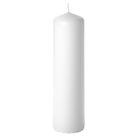 White 3 x 11 Unscented Pillar Candles