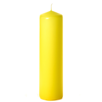 Yellow 3 x 11 Unscented Pillar Candles