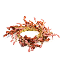 Rustic Pink Floral Candle Ring 6.5 Inch