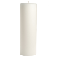 3 x 9 Unscented White Pillar Candles