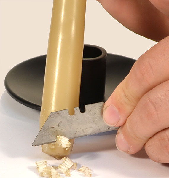 shaving base of taper candle