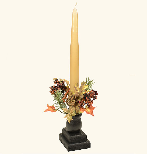 taper with candle ring