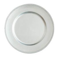 Charger Silver Plastic 13 Inch
