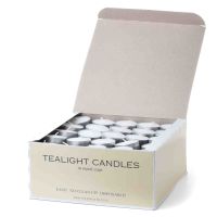 White Unscented Tea Lights 125 Pack