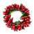 Rice Berry 1.5 Inch Candle Ring Red on Holder