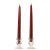 12 Inch Burgundy Taper Candles Pair