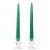 8 Inch Forest Green Taper Candles Pair
