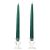 6 Inch Hunter Green Taper Candles Pair