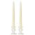 8 Inch Ivory Taper Candles Pair