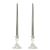 12 Inch Metallic Silver Taper Candles