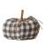 Stuffed Pumpkin with Gray Check Pattern Large