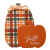 Layered Pumpkins with Raffia Bow-Multi-Colored