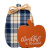 Layered Pumpkins with Raffia Bow-Navy
