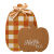 Layered Pumpkins with Raffia Bow-Yellow