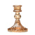 Amber Glass 4 Inch Taper Holder Ribbed