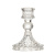 Clear Geometric Glass 4 Inch Taper Holder