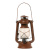 Small Rustic Brown Metal Hurricane LED Lantern