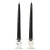 6 Inch Black Taper Candles Pair
