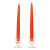 10 Inch Orange Taper Candles Pair