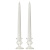 15 Inch White Taper Candles Pair