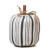 Canvas Stuffed Pumpkin White 3.25”