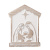 Carved Nativity Whitewashed Tabletop Sign