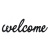 Black Script Welcome Hanging Sign