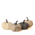 Mini Burlap Cream and Gray Pumpkins
