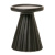 3 Inch Ribbed Pillar Holder Black