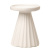 3 Inch Ribbed Pillar Holder White