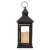 Black Metal Lantern With LED Candle