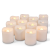 LED Plastic White Votives 12 pack