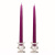 8 Inch Dark Purple Taper Candles Pair
