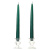 10 Inch Hunter Green Taper Candles Pair