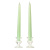 12 Inch Mint Green Taper Candles Pair