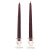 8 Inch Plum Taper Candles Pair