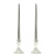 12 Inch Metallic Silver Taper Candles