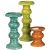 3 Piece Pillar Holder Set Assorted Colors