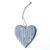 Wood Hanging Heart Grey