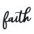 Black Script Faith Hanging Sign