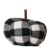 Large Black and White Stuffed Pumpkin