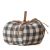 Stuffed Pumpkin with Gray Check Pattern Large