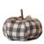 Stuffed Pumpkin with Gray Check Pattern Medium