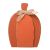 Rustic Pumpkin with Burlap Bow-Tall Orange