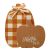 Layered Pumpkins with Raffia Bow-Yellow