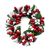 Rice Berry 1.5 Inch Candle Ring Red White on Holder