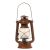 Small Rustic Brown Metal Hurricane LED Lantern