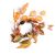 Mixed Fall Leaf And Wheat 4.5 Inch Candle Ring