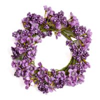 Berry Flower 4.5 Inch Candle Ring Purple