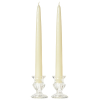 10 Inch Ivory Taper Candles Dozen